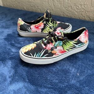 Vans Atwood Hawaiian Tropical Floral Canvas Sneakers Unisex Size 10W 8.5M Shoes